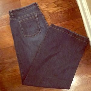 Wide leg stretch jeans